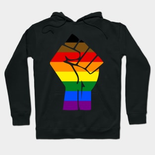 Black Lives Matter Fist LGBT People of Color Pride Plag Hoodie